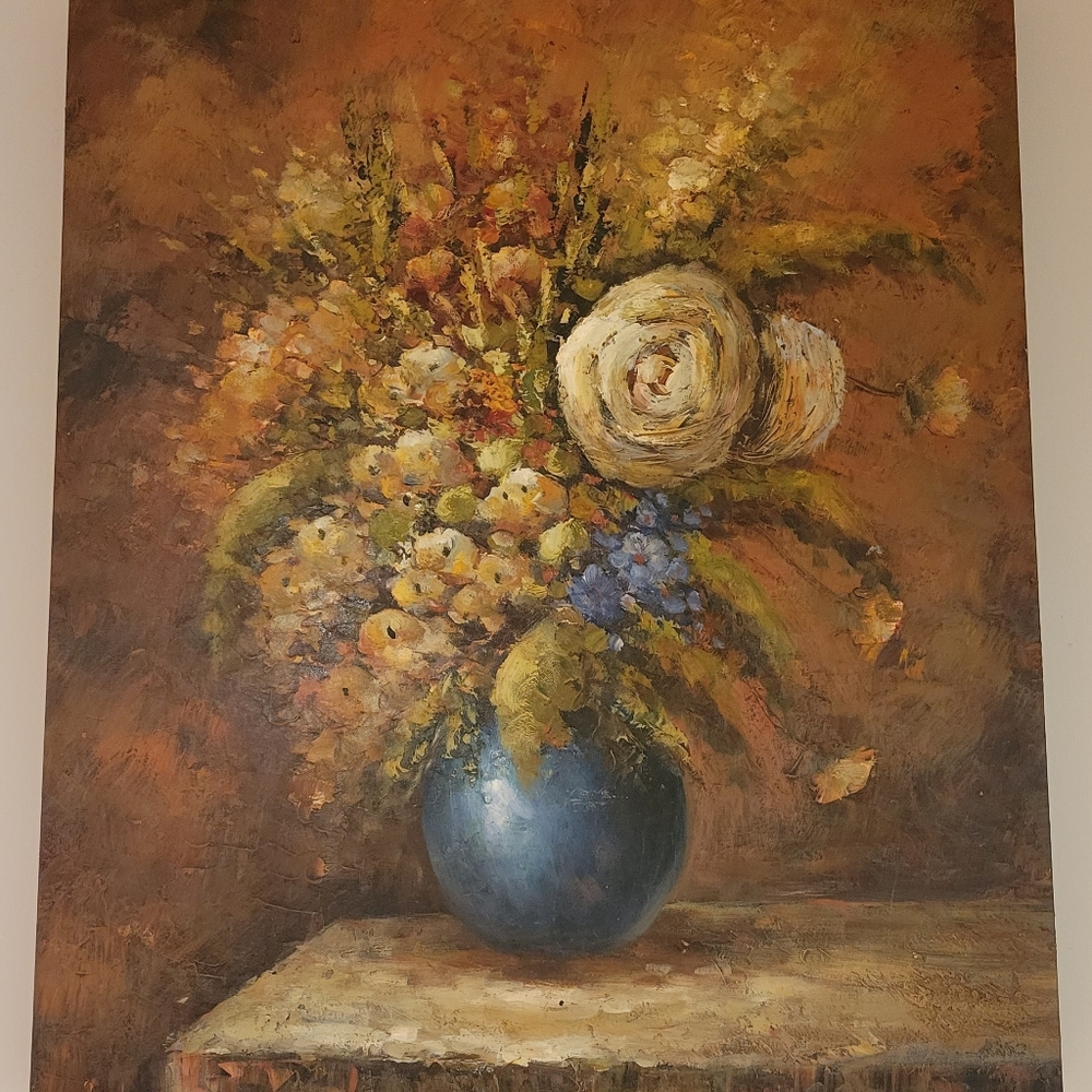 Floral Still Life Oil Painting - Picture 2 of 5